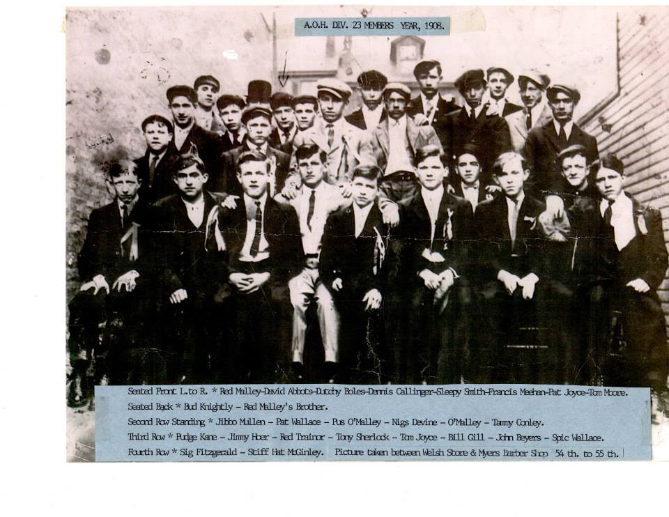 A.O.H. Division 23 Club Photo from 1908