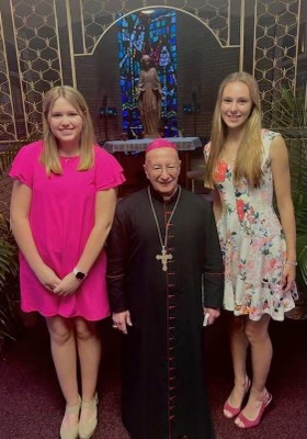 Lizzie's Confirmation, Molly Sponsor, Bishop William Waltersheid